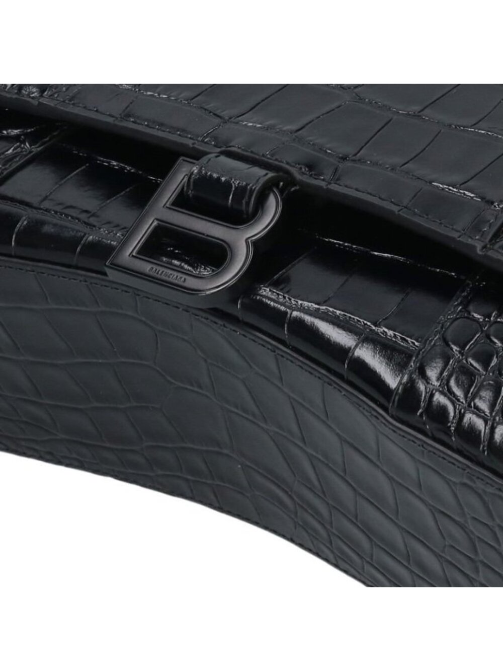 Balenciaga Hourglass Small Calfskin Croco Embossed Handbag - Picture 5 of 5